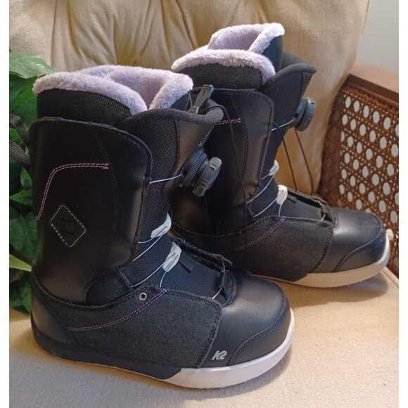 K2 Haven Comfort Snowboarding Boots Womens Sz 6 Lavender Lining